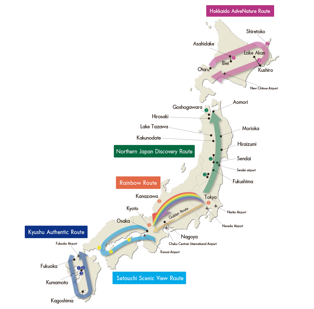 map of Inbound Tourism Routes